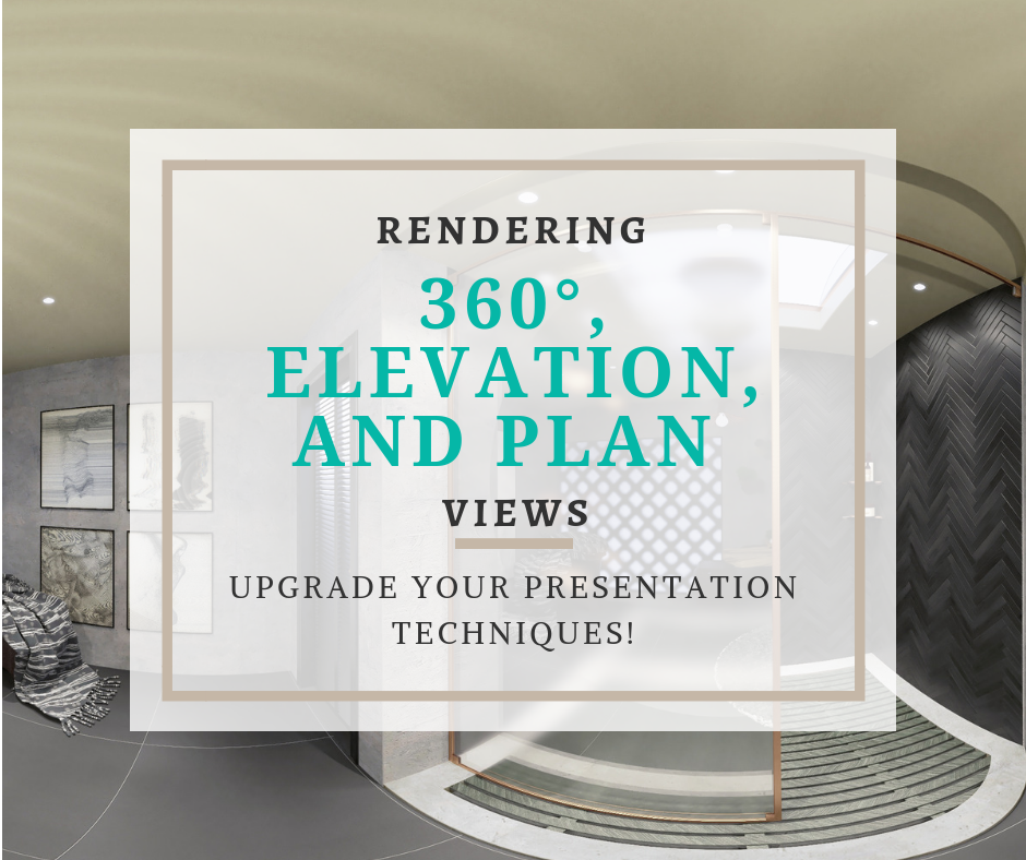 Rendering 360°, Elevation, and Plan Views