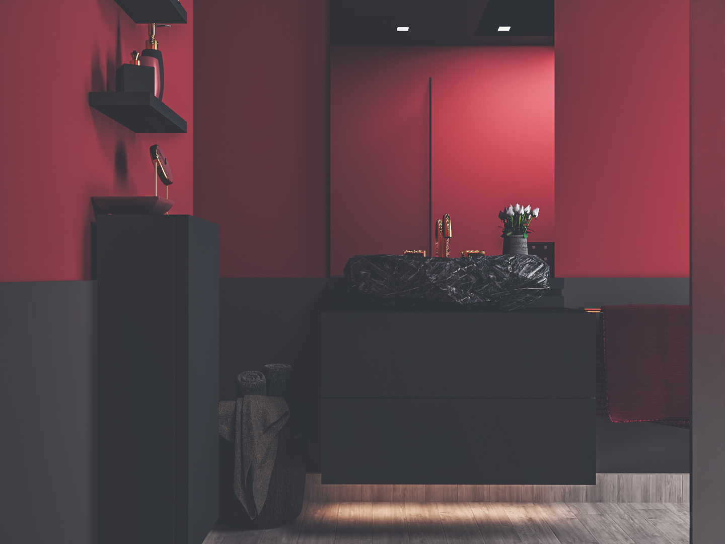 Modern Bathroom by Midlaj Shezan